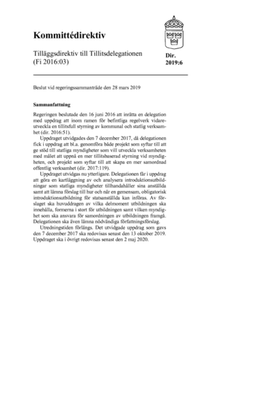 Omslaget till dir. 2019:6