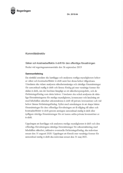 Omslaget till dir. 2019:64