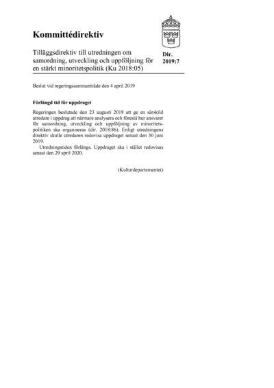 Omslaget till dir. 2019:7