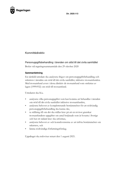 Omslaget till dir. 2020:113