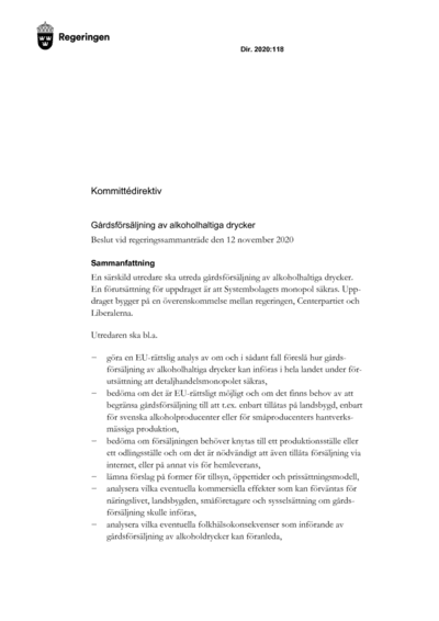 Omslaget till dir. 2020:118