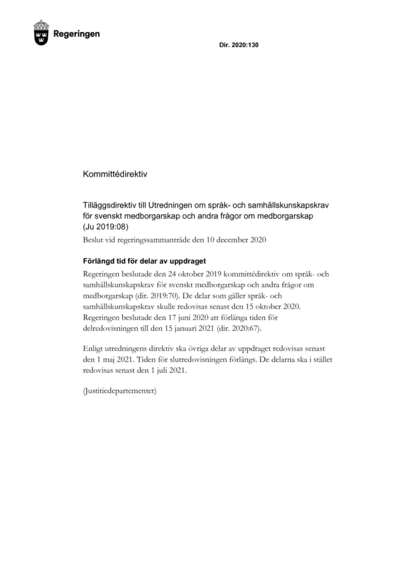 Omslaget till dir. 2020:130