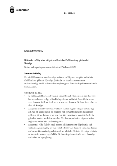 Omslaget till dir. 2020:19