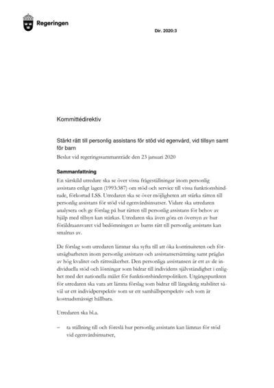 Omslaget till dir. 2020:3
