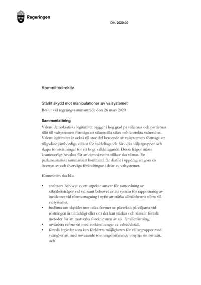 Omslaget till dir. 2020:30