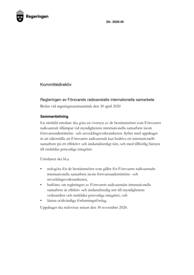 Omslaget till dir. 2020:45