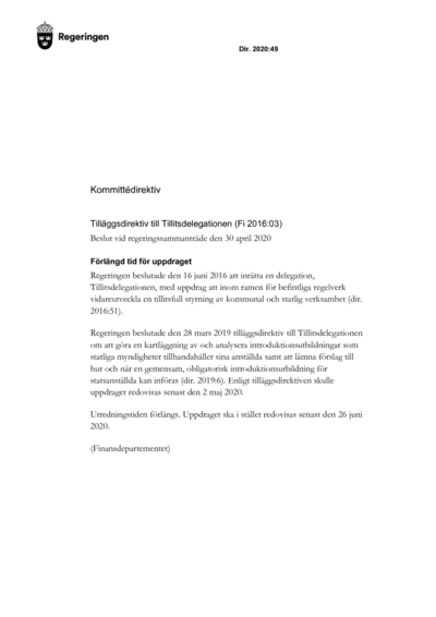 Omslaget till dir. 2020:49