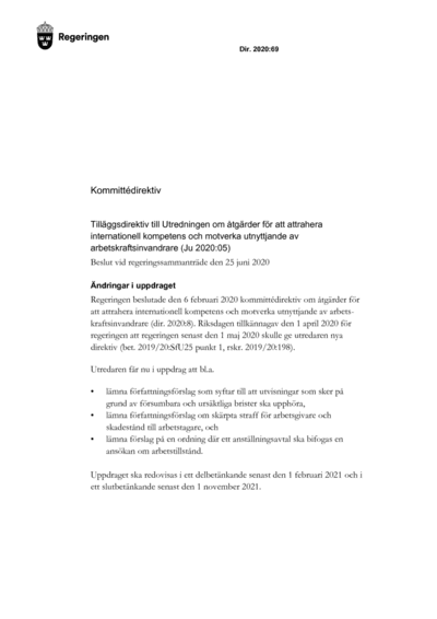 Omslaget till dir. 2020:69