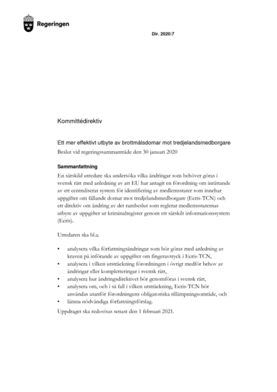 Omslaget till dir. 2020:7