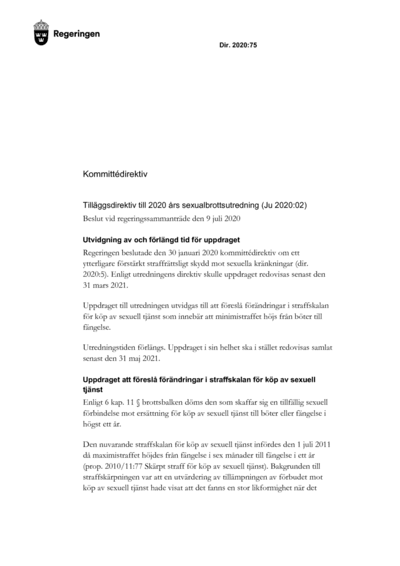 Omslaget till dir. 2020:75