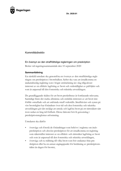 Omslaget till dir. 2020:91