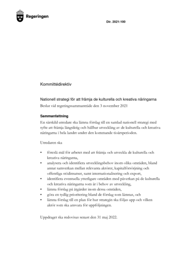 Omslaget till dir. 2021:100