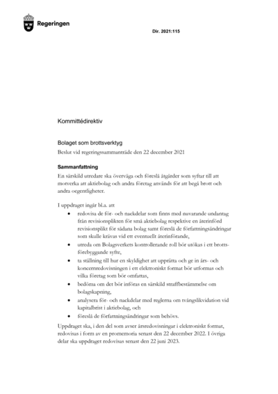 Omslaget till dir. 2021:115