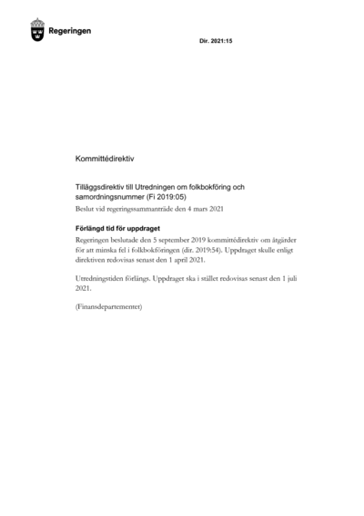 Omslaget till dir. 2021:15