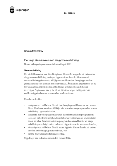 Omslaget till dir. 2021:23