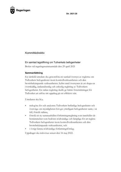 Omslaget till dir. 2021:28