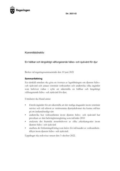 Omslaget till dir. 2021:42