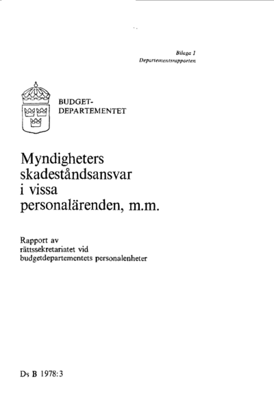 Omslaget till Ds B 1978:3