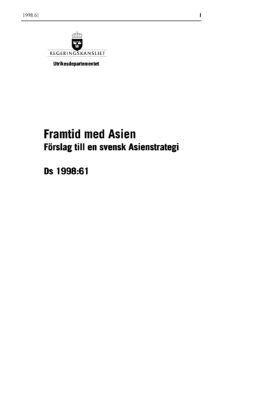 Omslaget till Ds 1998:61