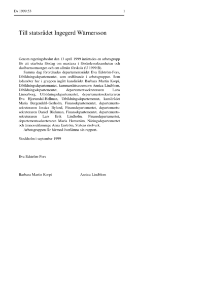 Omslaget till Ds 1999:53