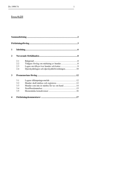 Omslaget till Ds 1999:74