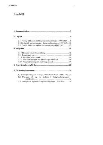 Omslaget till Ds 2000:35