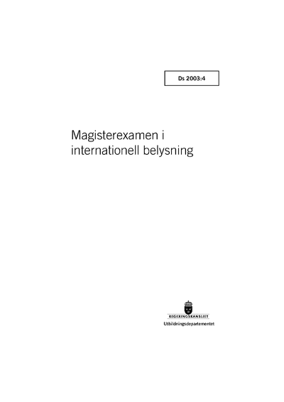 Omslaget till Ds 2003:4