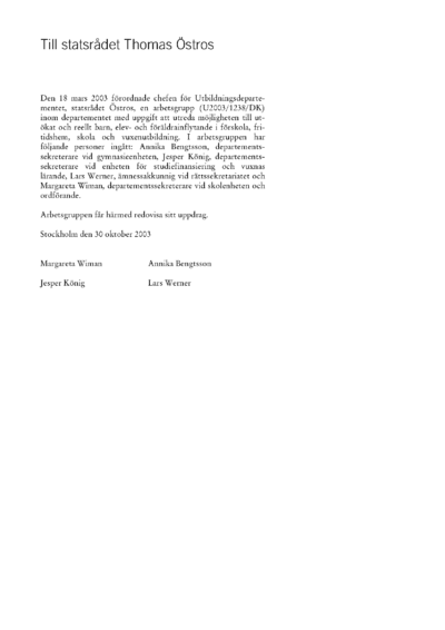 Omslaget till Ds 2003:46