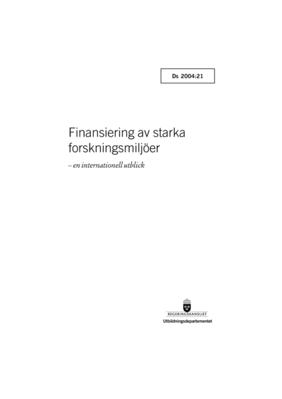 Omslaget till Ds 2004:21