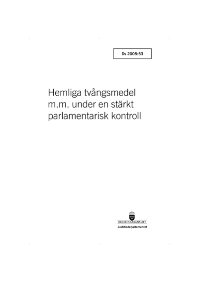 Omslaget till Ds 2005:53