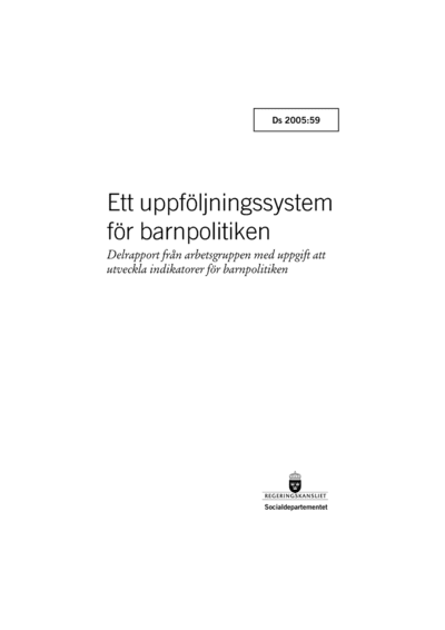 Omslaget till Ds 2005:59
