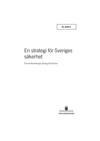 Omslaget till Ds 2006:1
