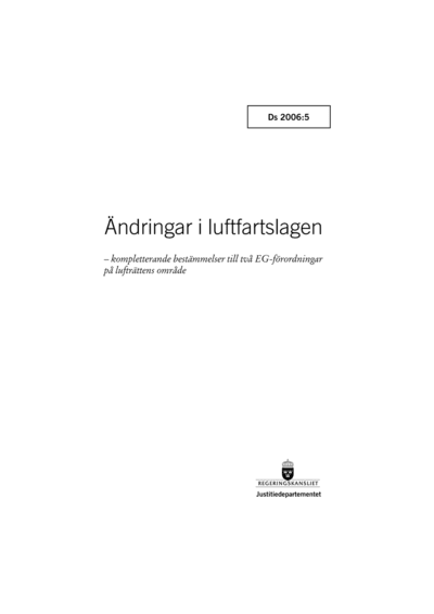 Omslaget till Ds 2006:5