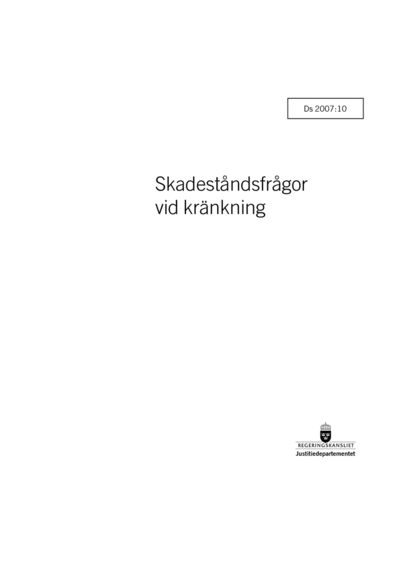Omslaget till Ds 2007:10