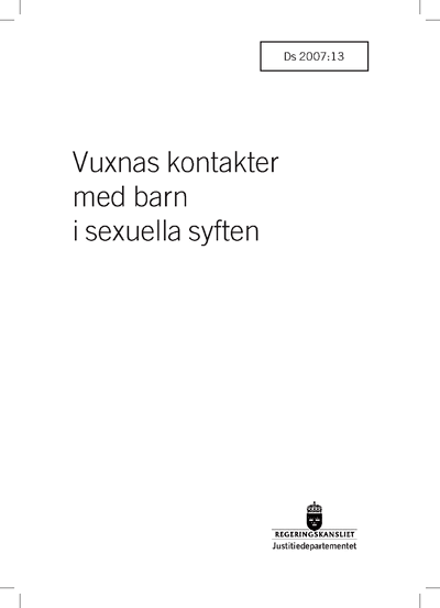 Omslaget till Ds 2007:13