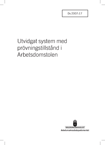 Omslaget till Ds 2007:17