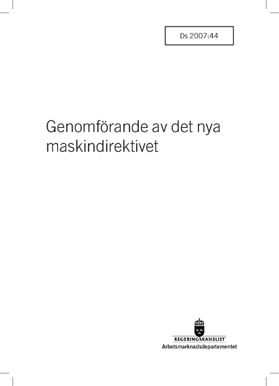 Omslaget till Ds 2007:44