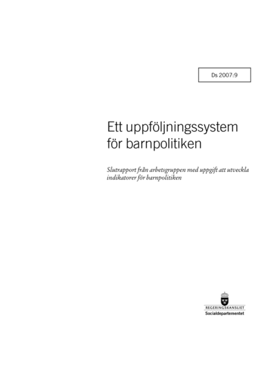 Omslaget till Ds 2007:9