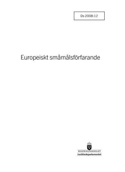 Omslaget till Ds 2008:12