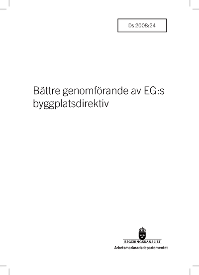 Omslaget till Ds 2008:24