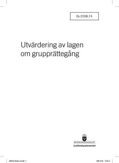 Omslaget till Ds 2008:74