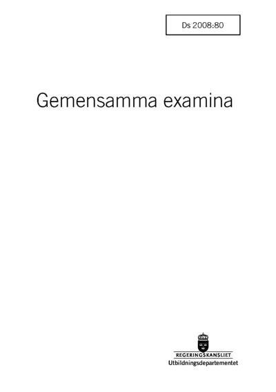 Omslaget till Ds 2008:80