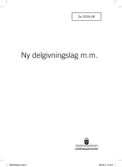 Omslaget till Ds 2009:28