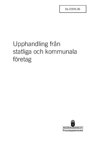 Omslaget till Ds 2009:36