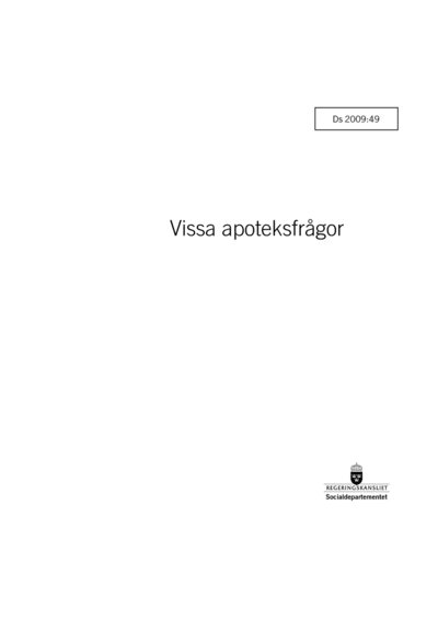 Omslaget till Ds 2009:49