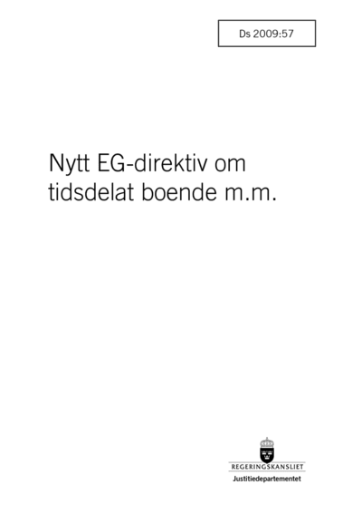 Omslaget till Ds 2009:57