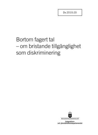 Omslaget till Ds 2010:20