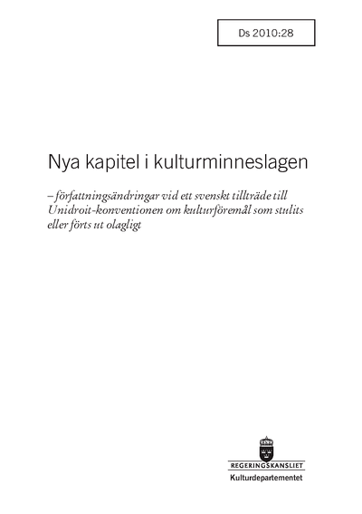 Omslaget till Ds 2010:28