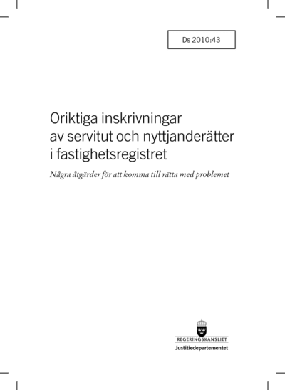 Omslaget till Ds 2010:43