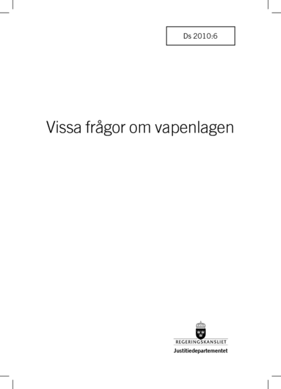 Omslaget till Ds 2010:6